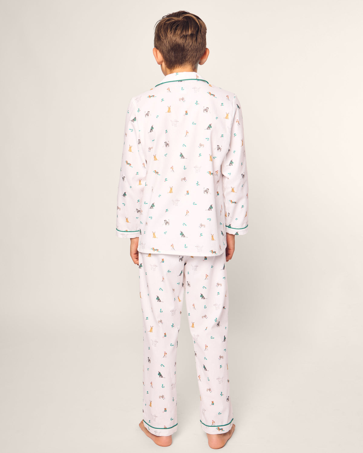 Kid’s Twill Pajama Set in Jingle Paws