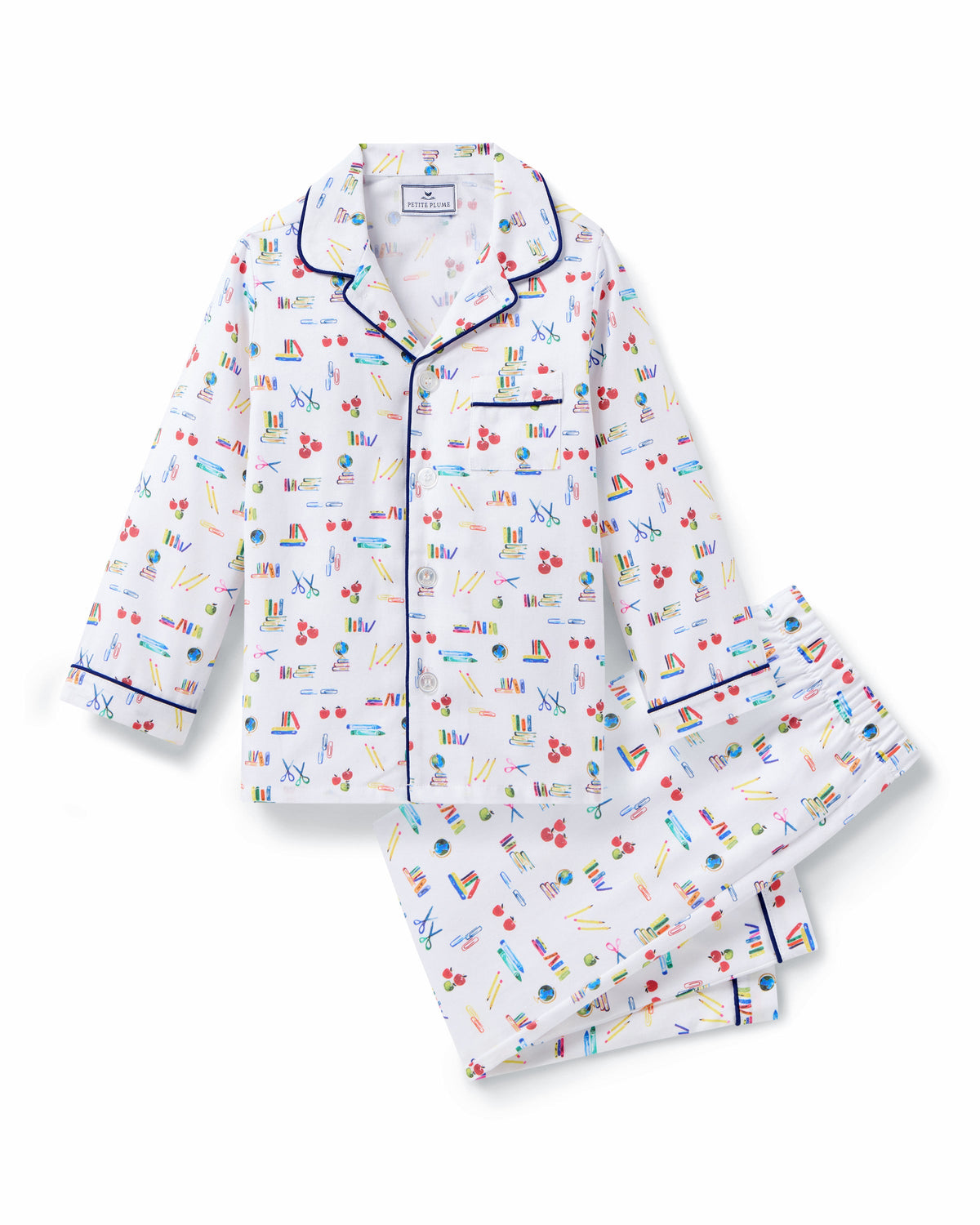 Kid’s Twill Pajama Set in Literary Lessons