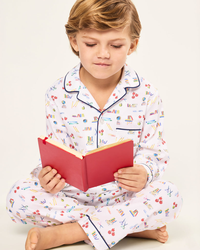 Kid’s Twill Pajama Set in Literary Lessons