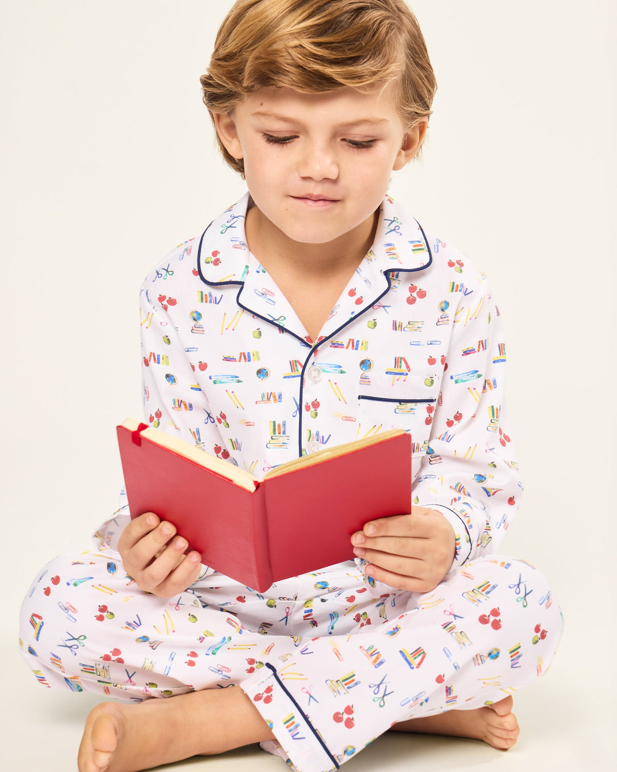 Kid’s Twill Pajama Set in Literary Lessons