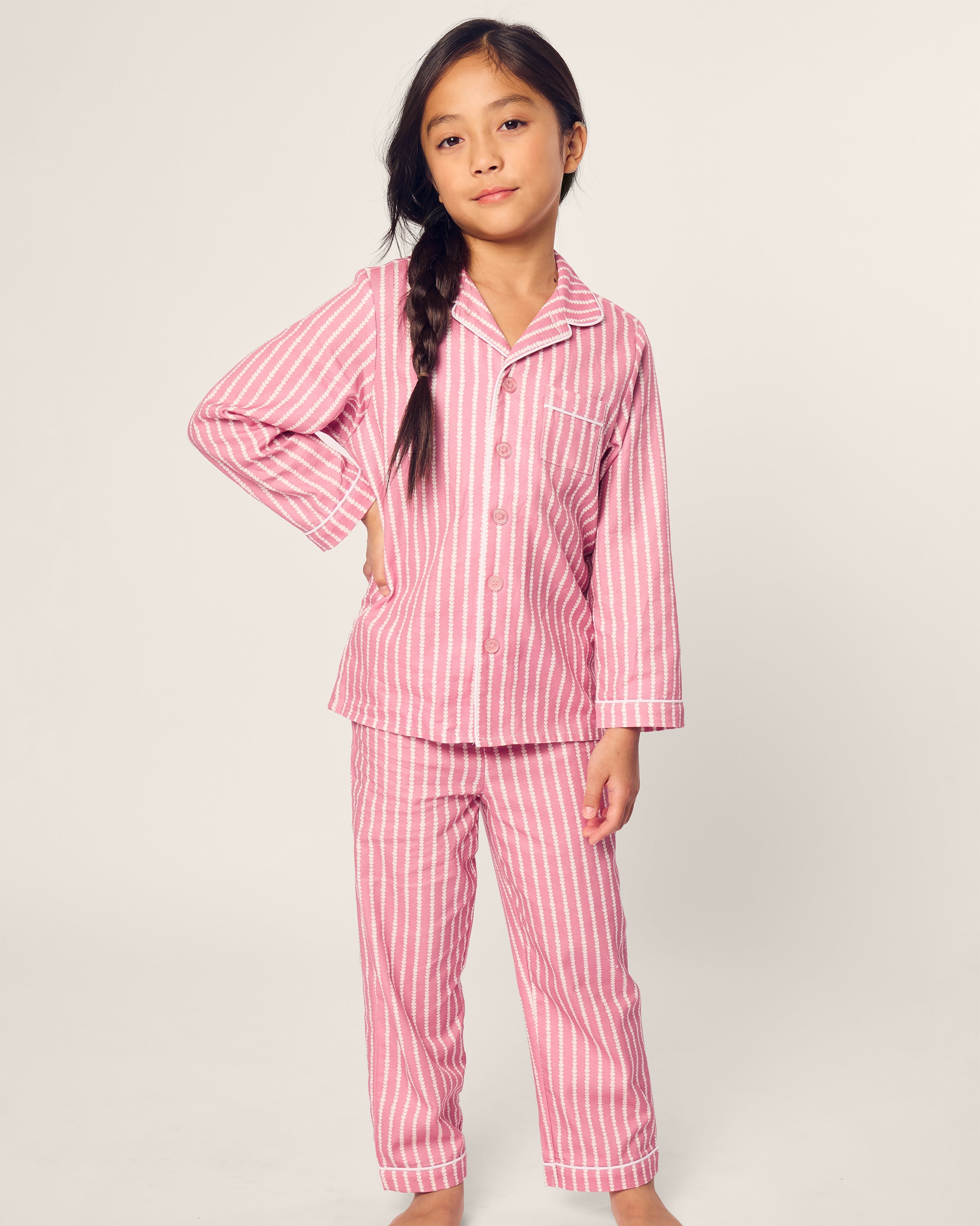 Kid’s Twill Pajama in Love Lines