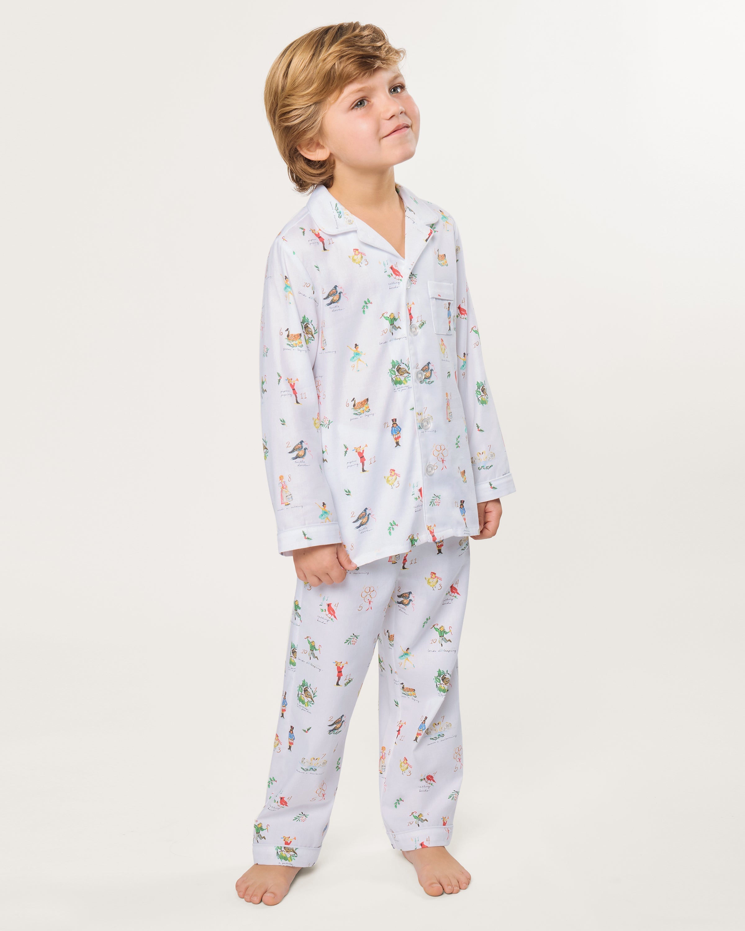 Kid's Twill Pajama Set in 12 Days of Christmas