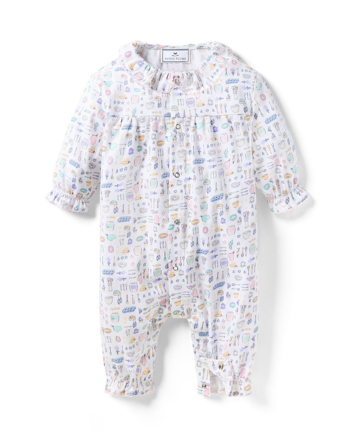 Baby’s Twill Madeline Romper in Baking Spirits Bright