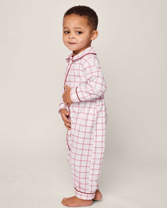 Baby’s Twill Cambridge Romper in Garnet Tattersall