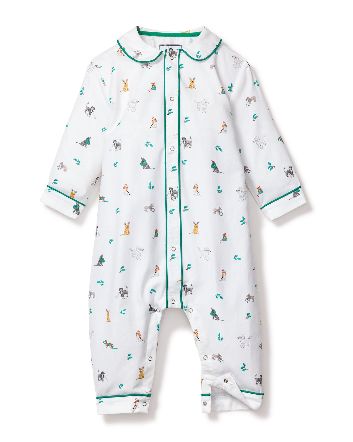 Baby’s Twill Cambridge Romper in Jingle Paws