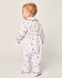 Baby’s Twill Cambridge Romper in Jingle Paws