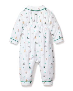 Baby’s Twill Cambridge Romper in Jingle Paws