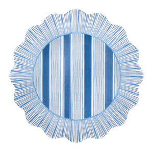 Cabana Stripe Melamine Dinner Plate Assorted, Set of 4 in Multi