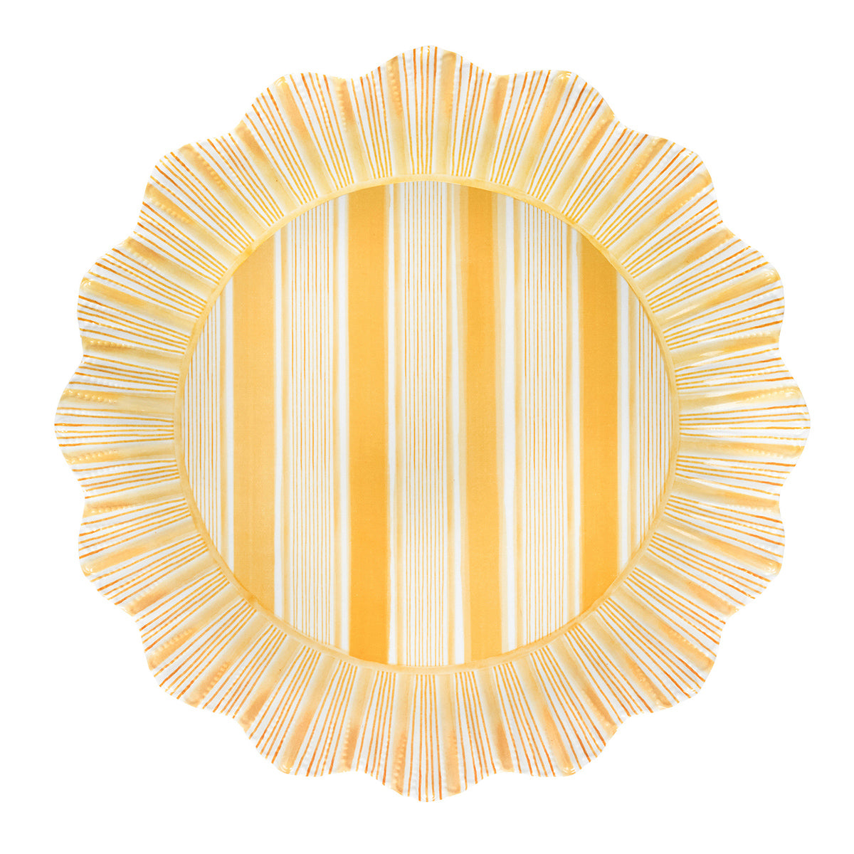 Cabana Stripe Melamine Dinner Plate Assorted, Set of 4 in Multi