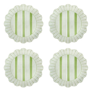 Cabana Stripe Melamine Dessert/Salad Plate, Set of 4 in Seagrass