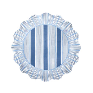 Cabana Stripe Melamine Dessert/Salad Plate, Set of 4 in Ocean