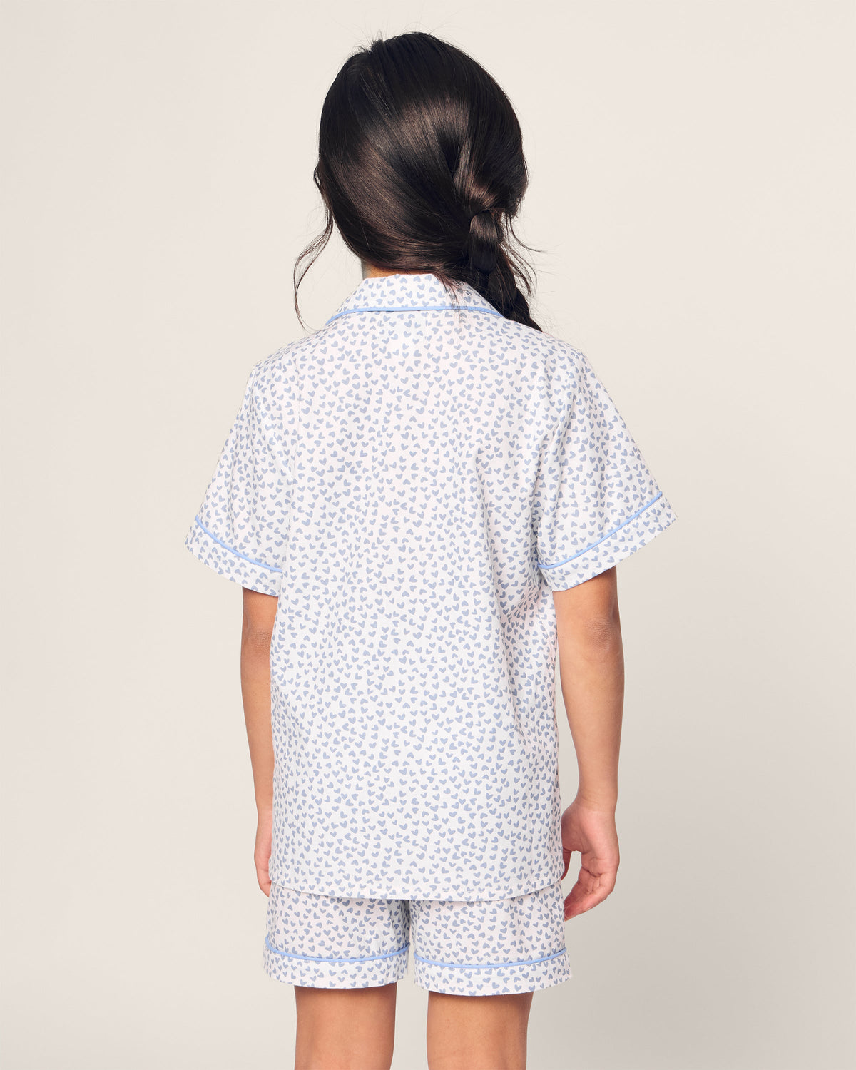 Kid’s Twill Short Set in Bluehearts