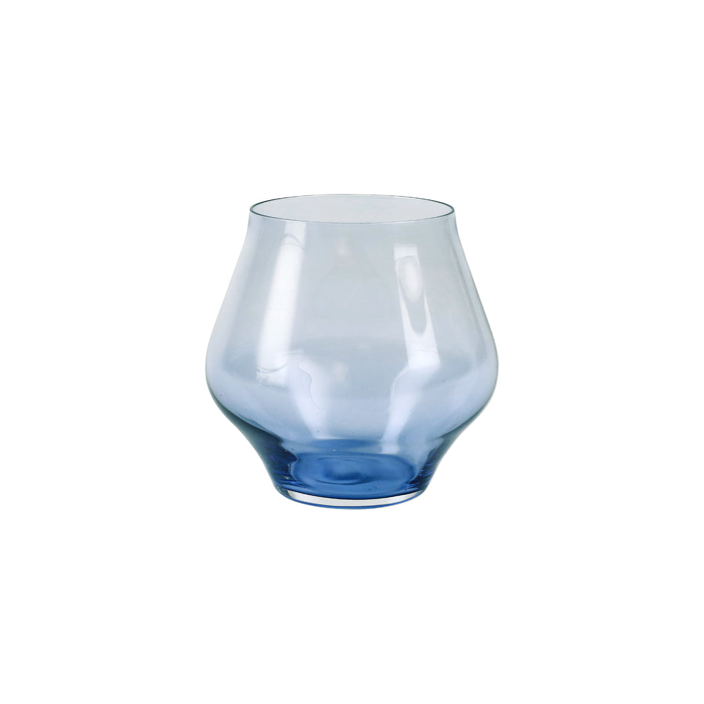 Contessa Blue Stemless Wine Glass