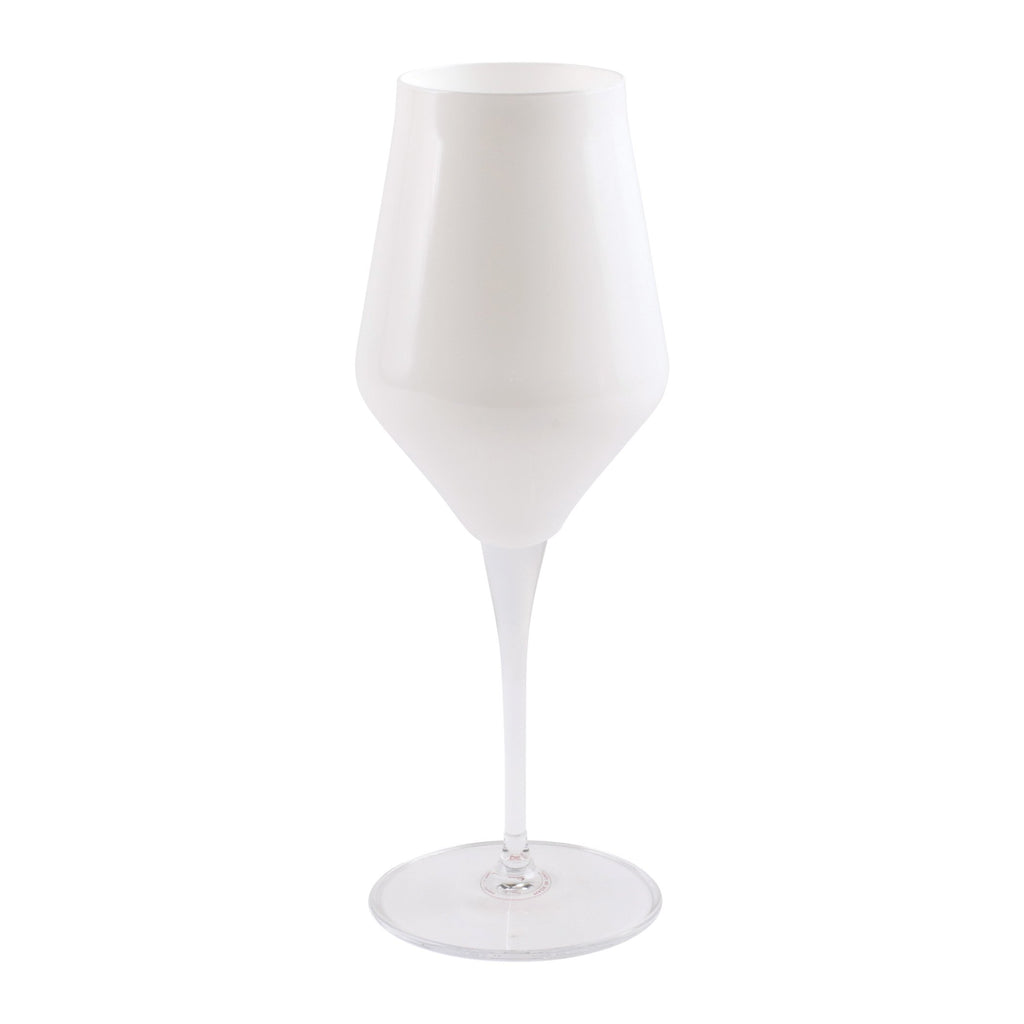 Contessa White Water Glass