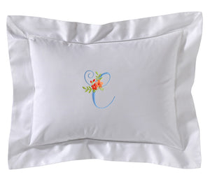 Cotton Percale Boudoir Pillow Cover, Personalized