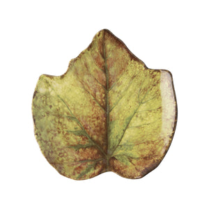 Forest Walk Leaf Plate Assorted in Café Au Lait, Set of 4