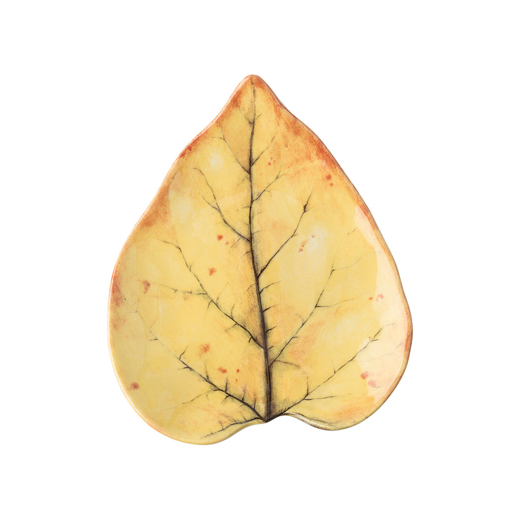 Forest Walk Leaf Plate Assorted in Café Au Lait, Set of 4