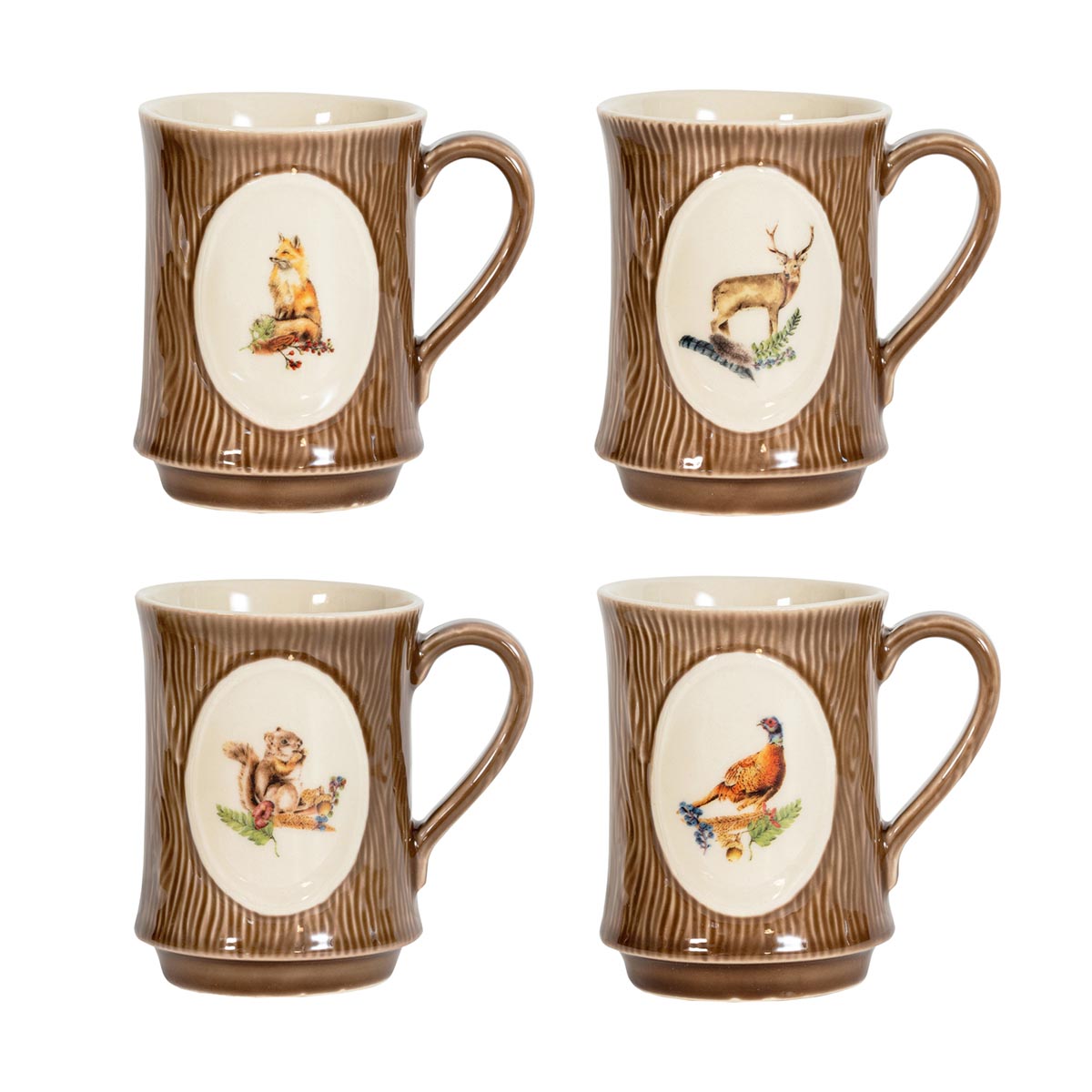 Forest Walk Animal Mug, Set of 4