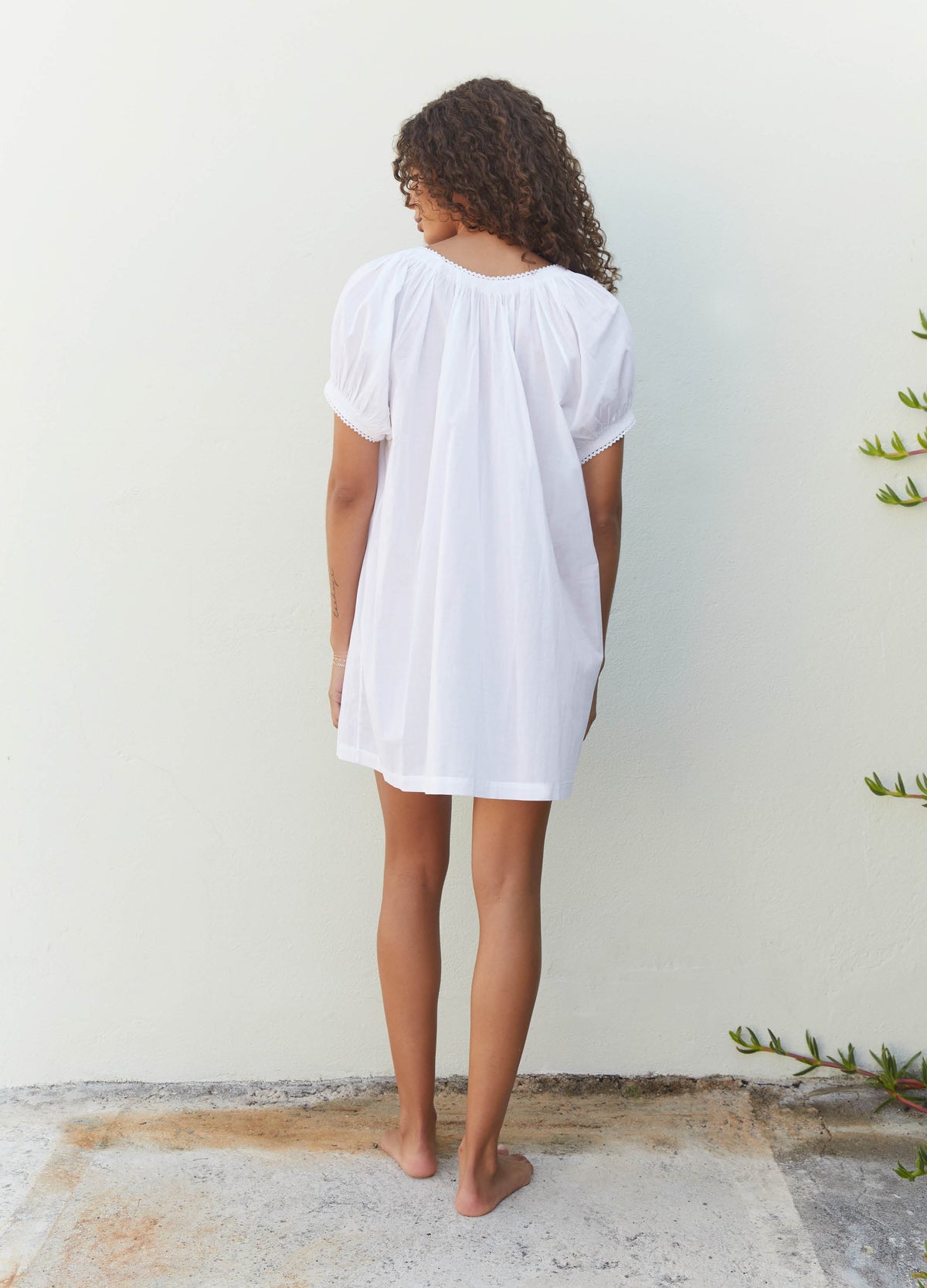 Caitlyn White Cotton Nightdress