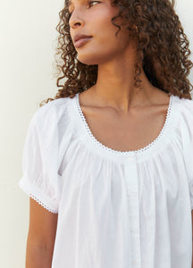 Caitlyn White Cotton Nightdress