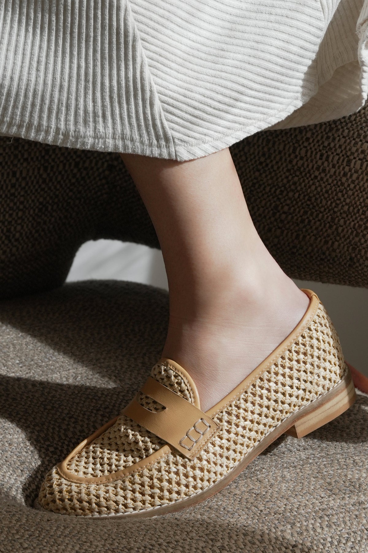 Camila Natural Raffia Loafer