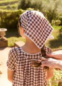 Headscarf in Chocolate Gingham