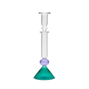 Martini Glass Candlestick in Teal