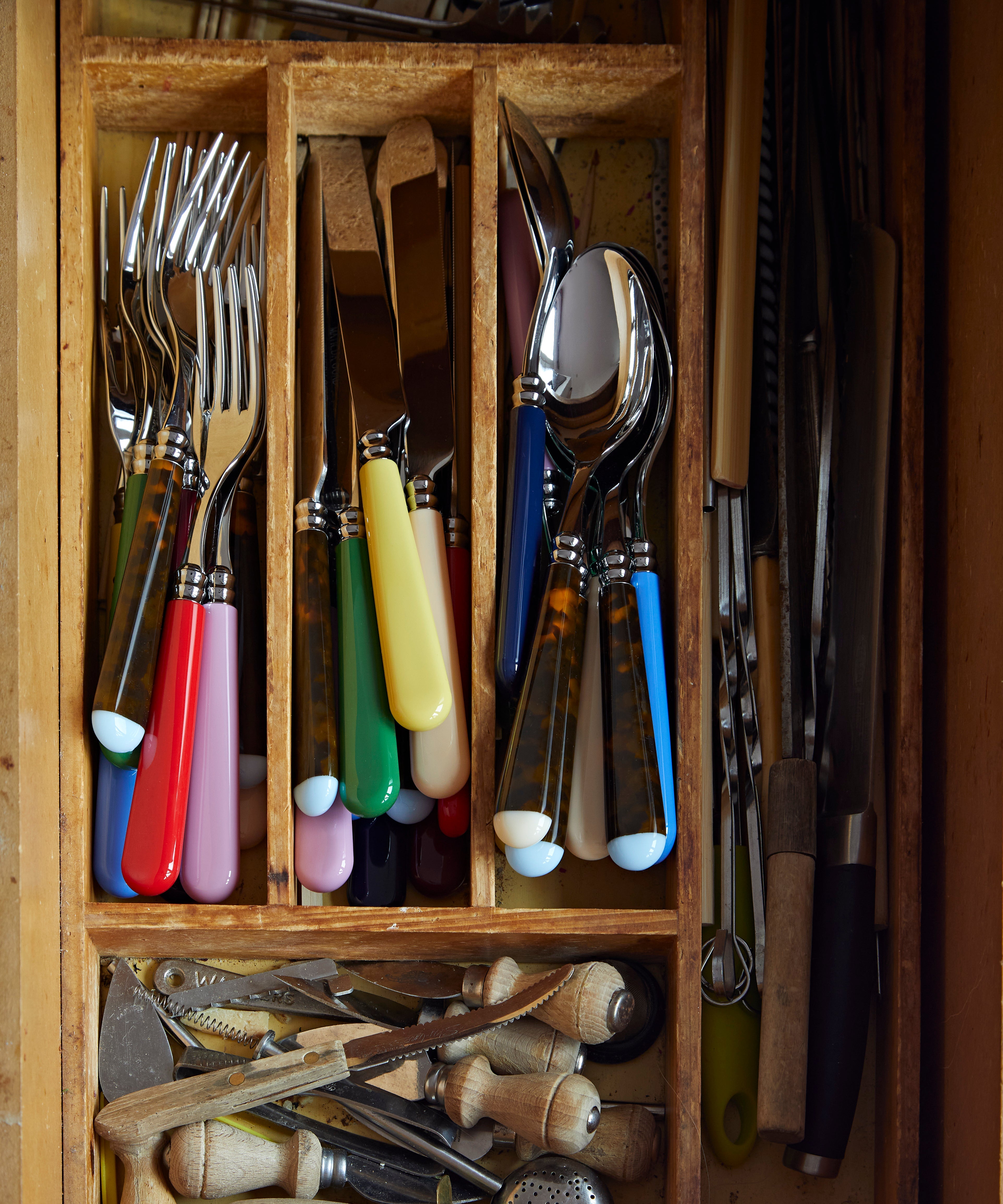 12 Piece Cutlery Set in Red Mix