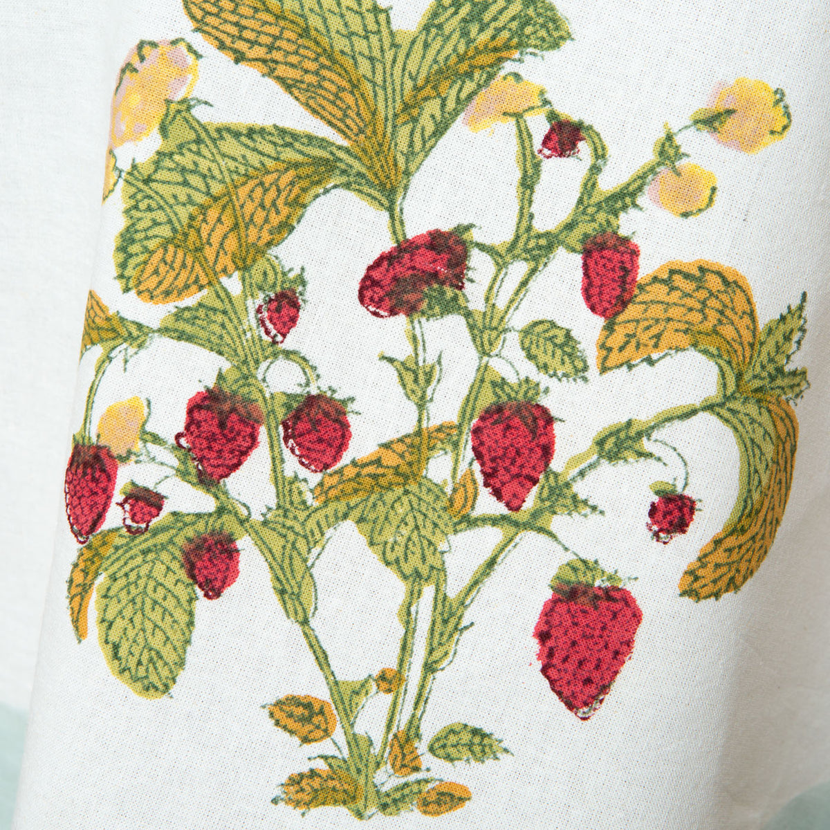 French Tablecloth Fraises des Bois Bleu