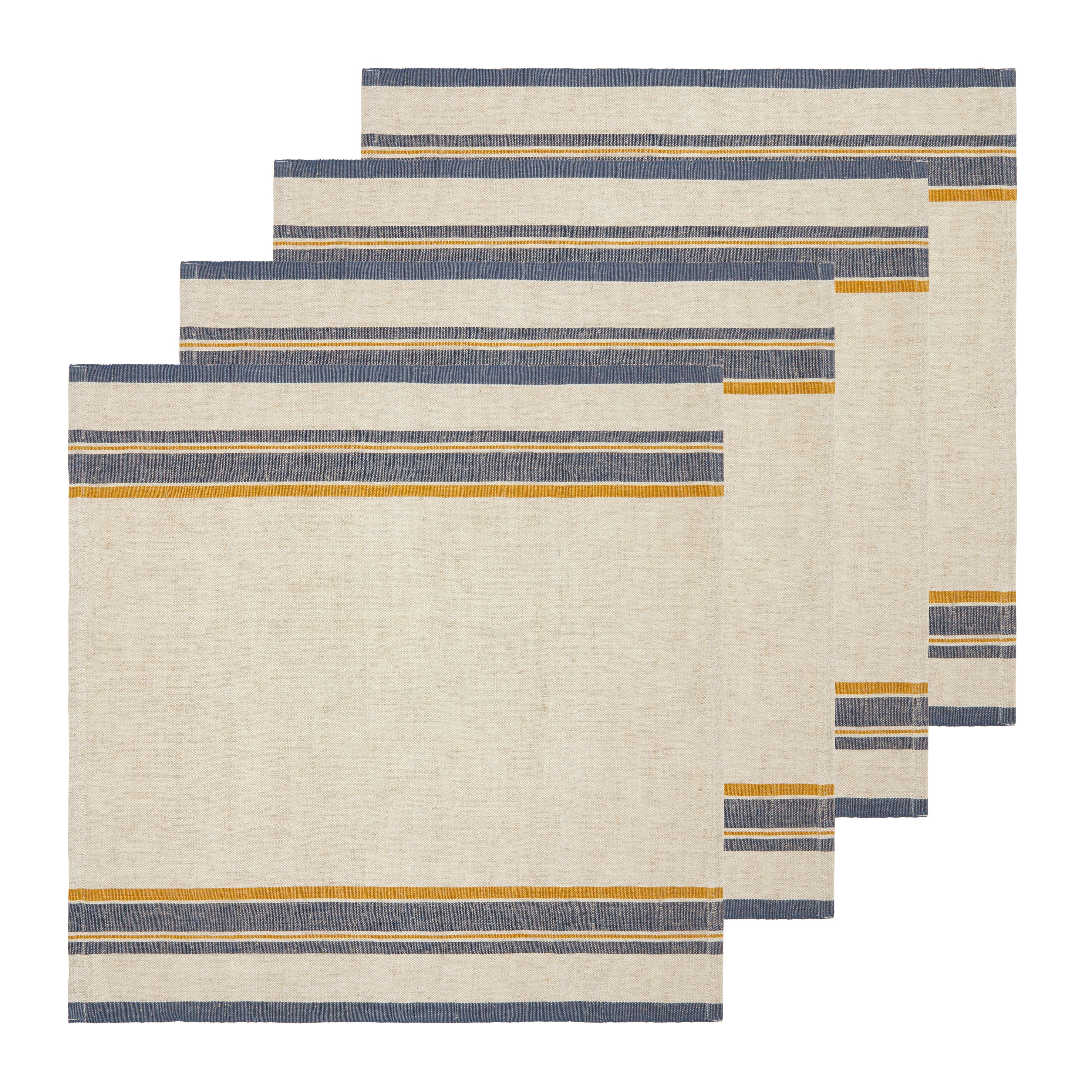 Antibes Napkin in Natural & Blue, Set of 4