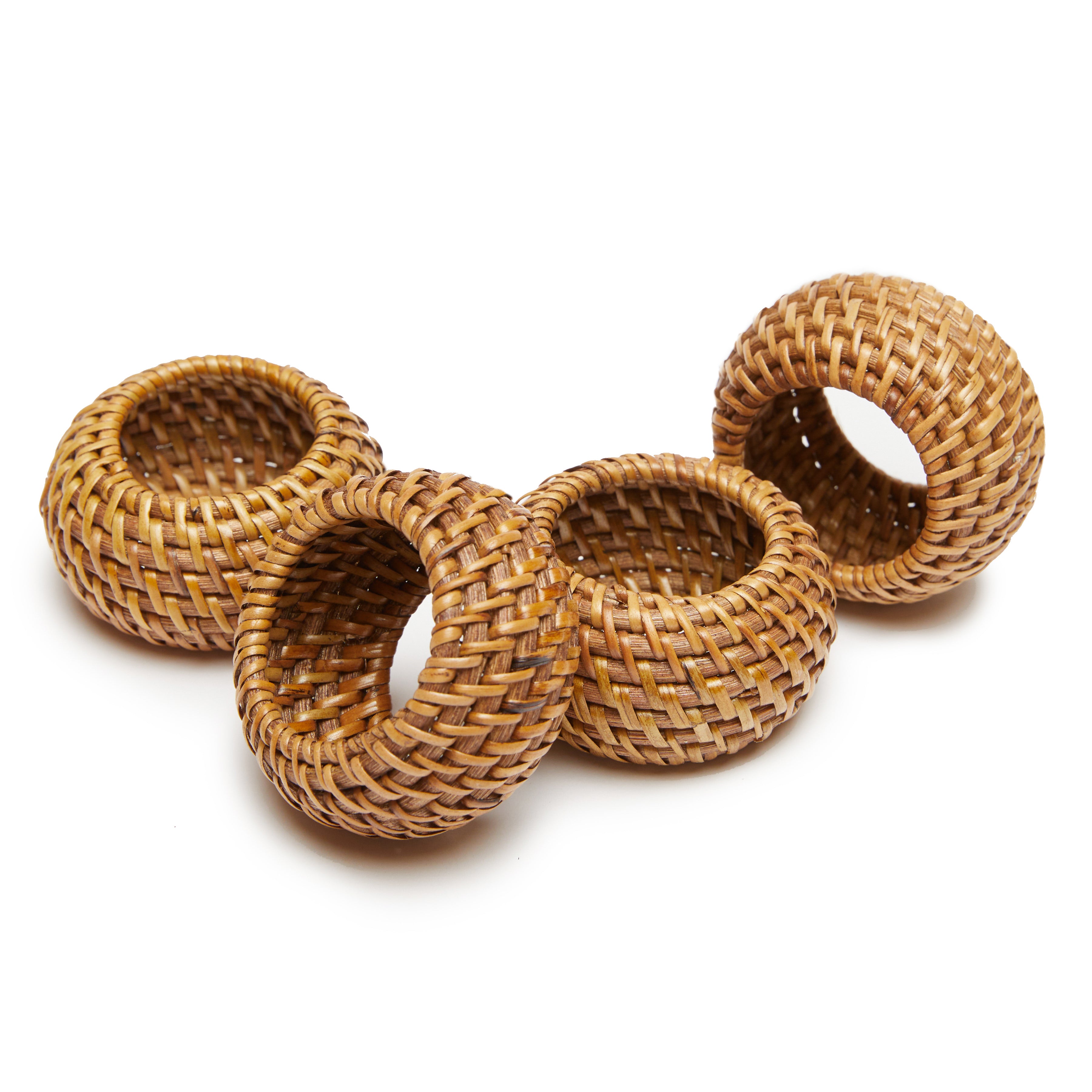 Eclipse Napkin Ring in Natural, Set of 4