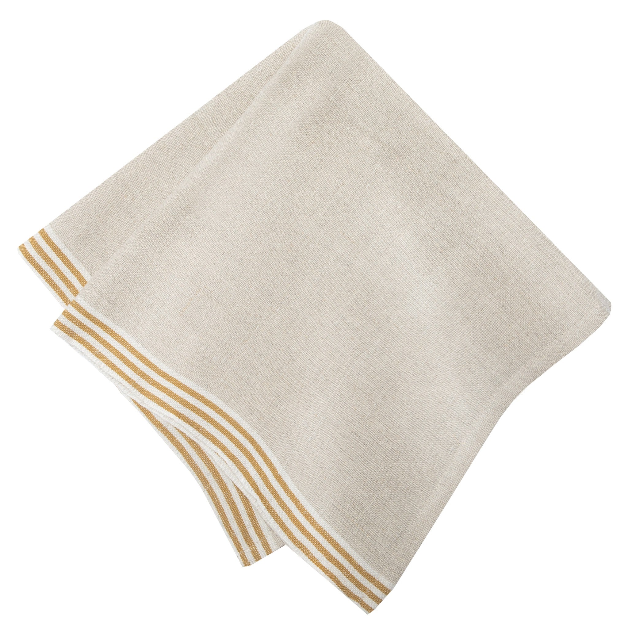 Alsace Natural Napkins in Natural & Mustard, Set of 4