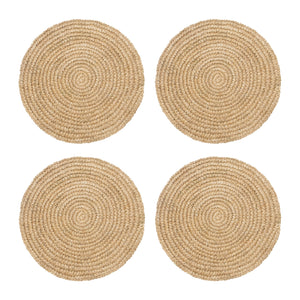 Classic Round Natural Placemat, Set of 4