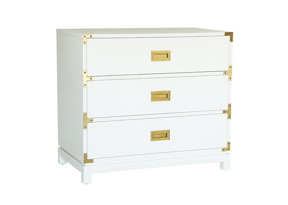 Small Carlyle Campaign Dresser in White