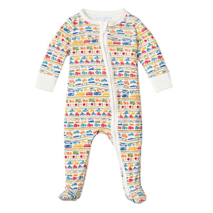 Joy Street Kids Cars and Trucks Zip Baby Onesie