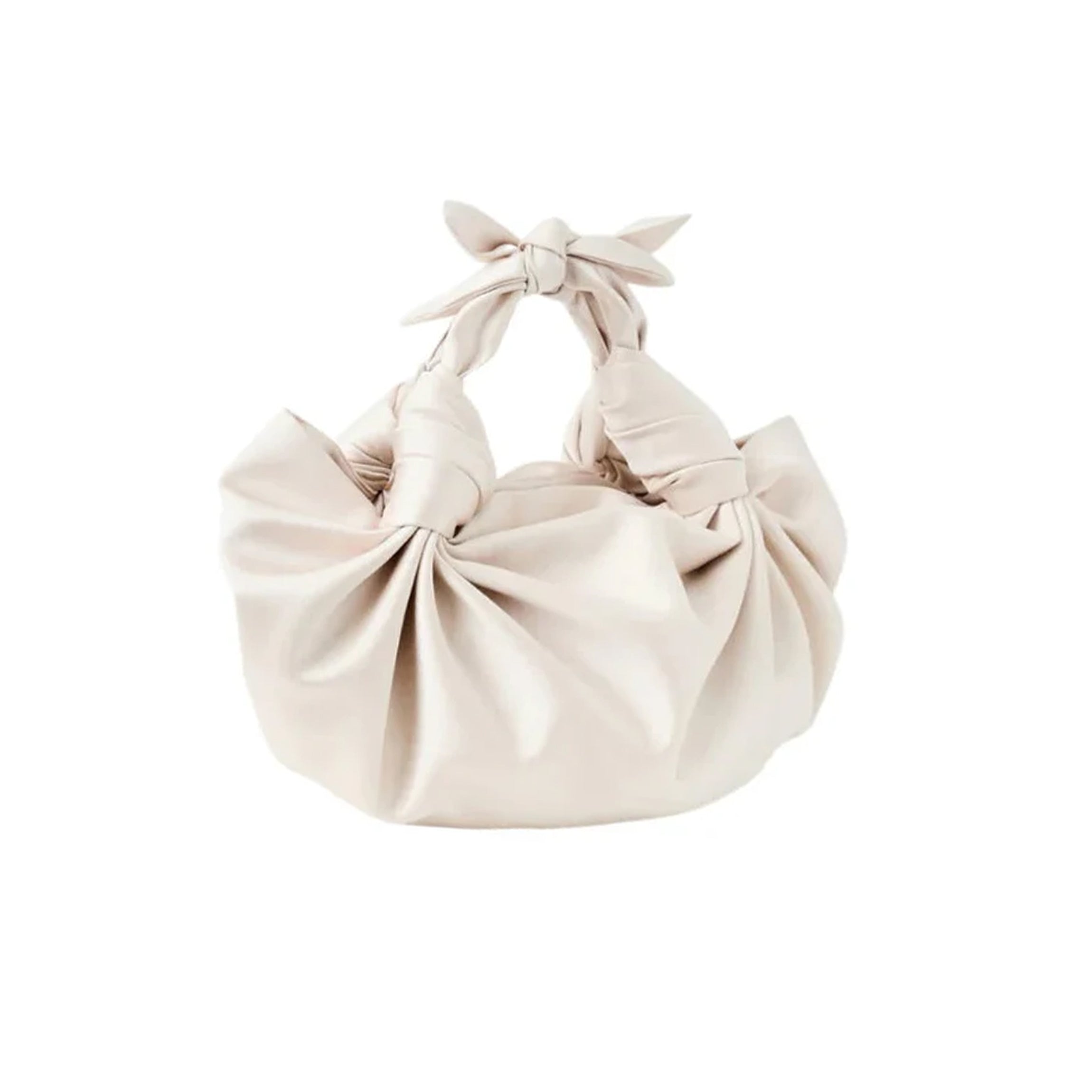 Champagne NLA Silk Knot Bag