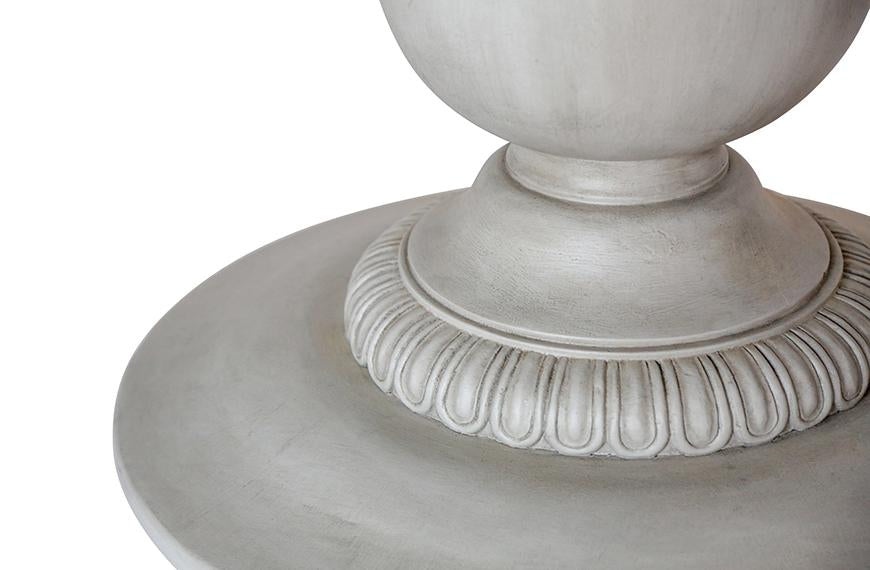 Charlotte Pedestal Table - Aged French Grey | AVE HOME