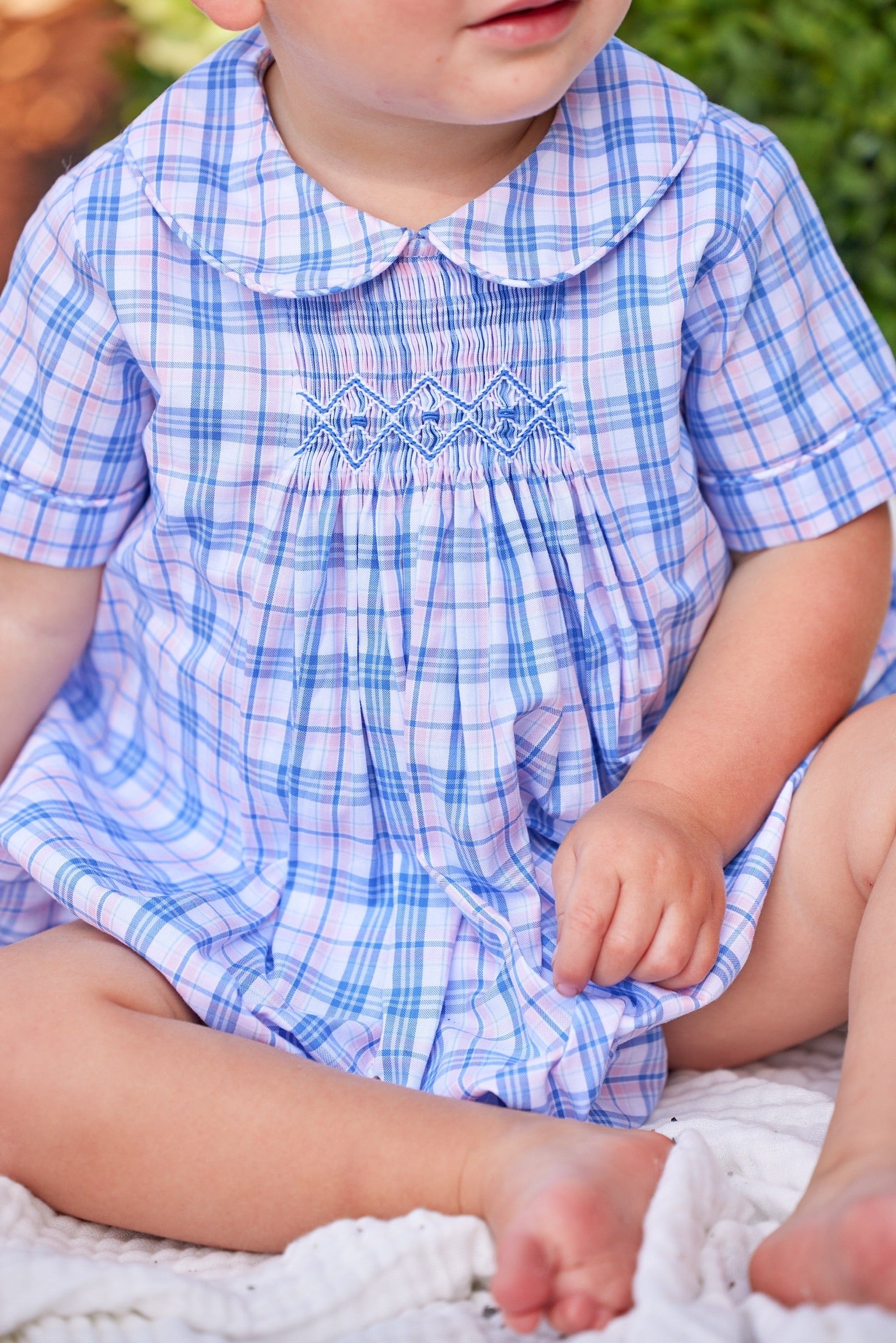 Chest Smocked Bubble Albany Plaid