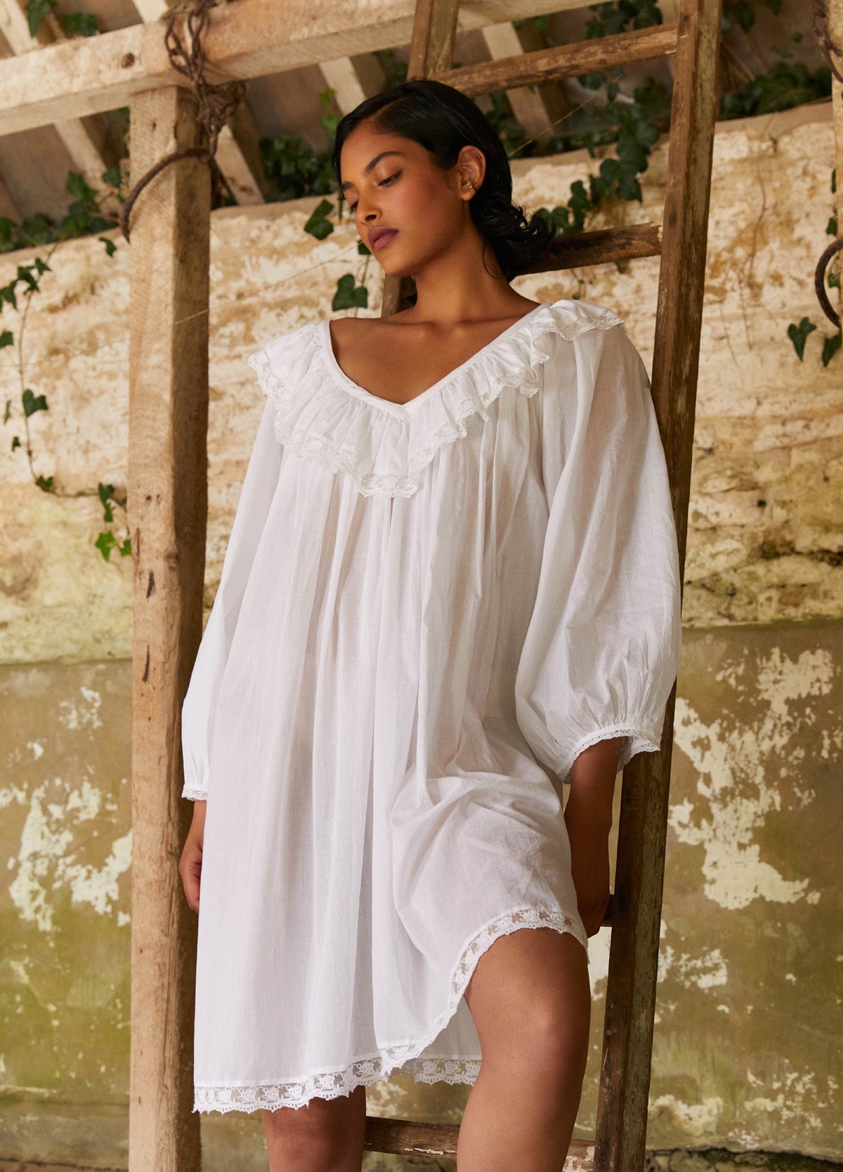 Chloe Short Cotton Nightdress