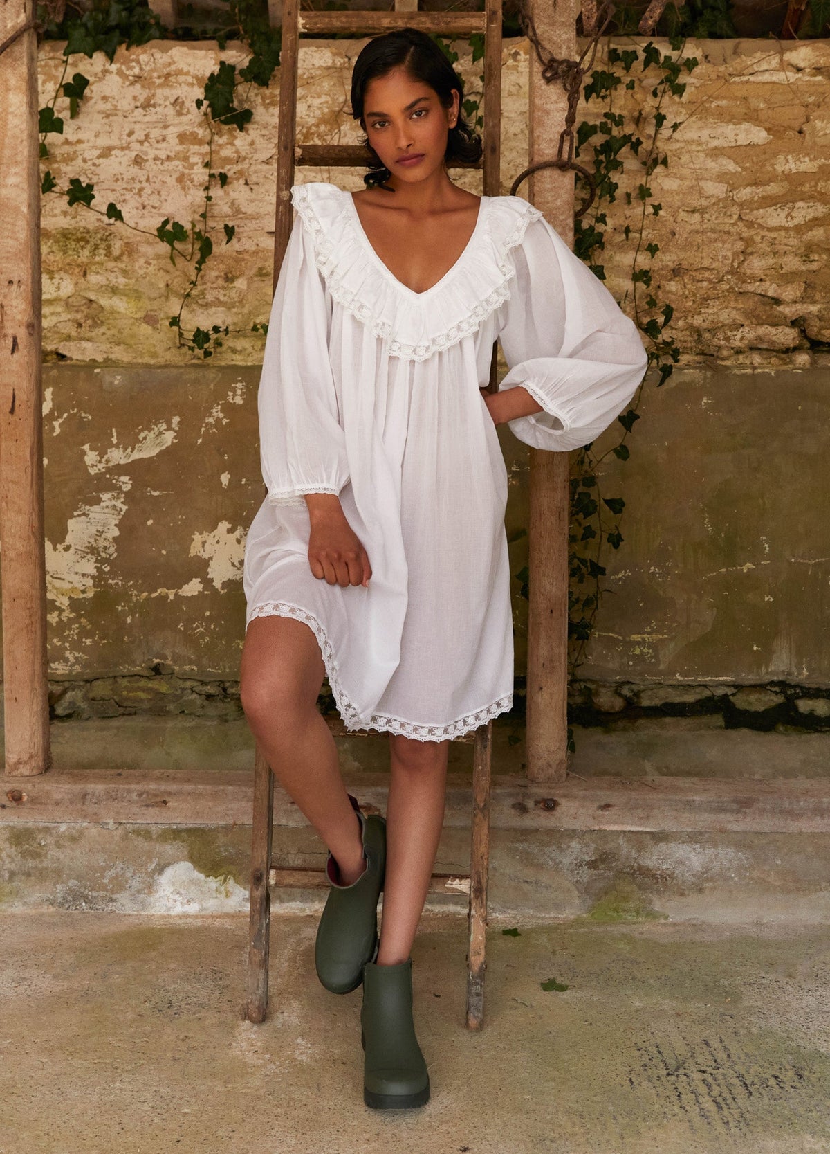 Chloe Short Cotton Nightdress