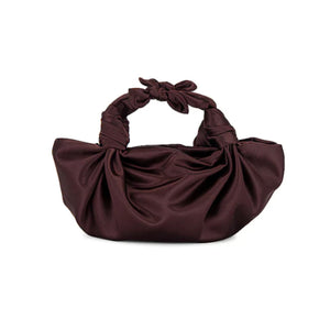 Chocolate NLA Silk Knot Bag