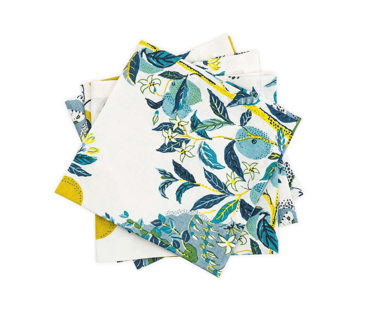 Matouk Schumacher Citrus Garden Napkin in Pool, Set of 4