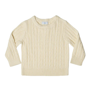 Classic Cable Knit Sweater in 8th Street Ivory