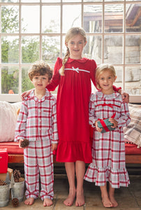 Classic Nightgown in Holiday Plaid