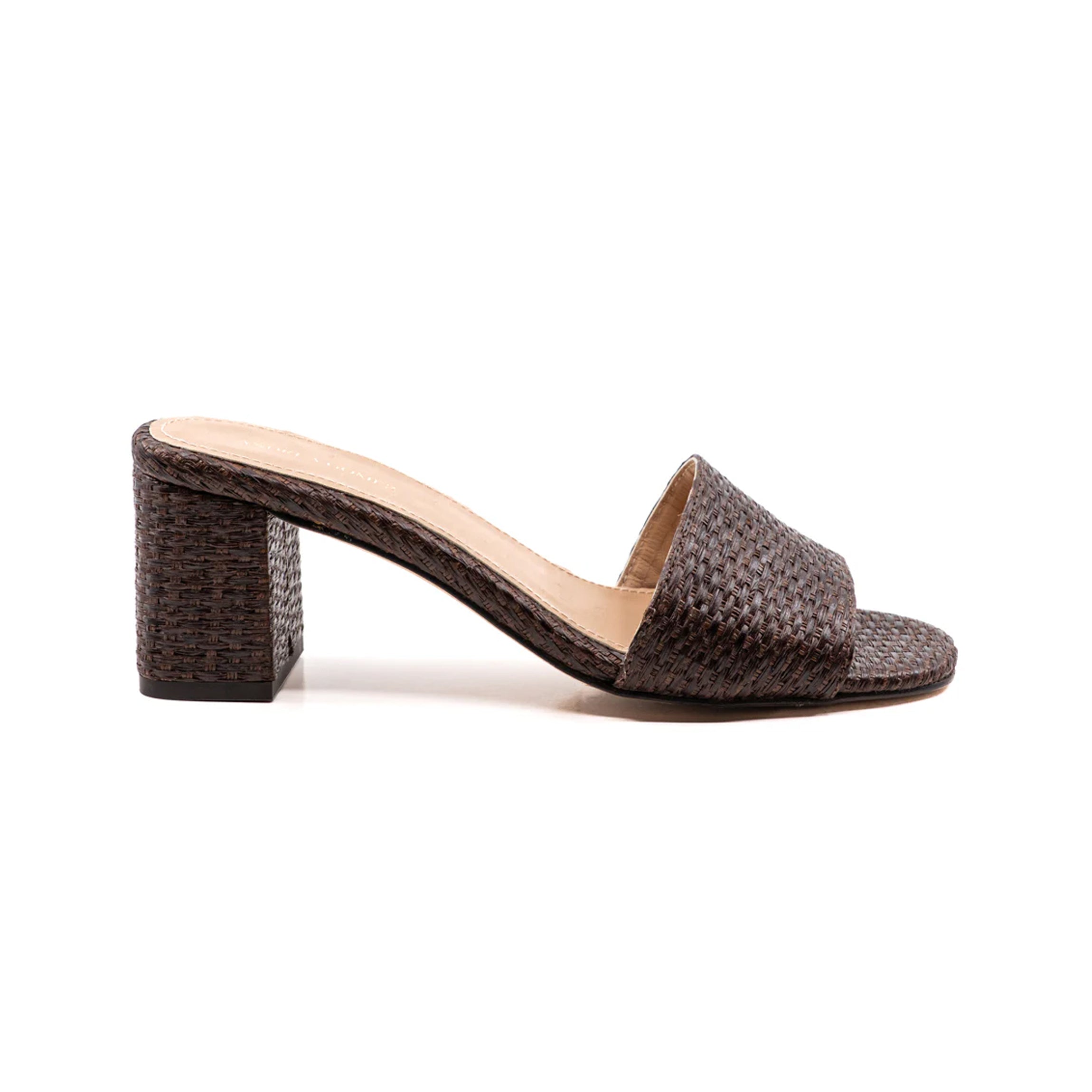 Claudia Brown Raffia Mule