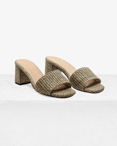 Claudia Grey Raffia Mule