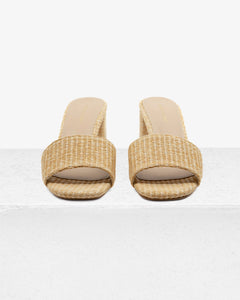 Claudia Natural Raffia Mule