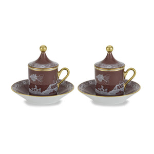 Oriente Italiano Coffee Set in Castagna