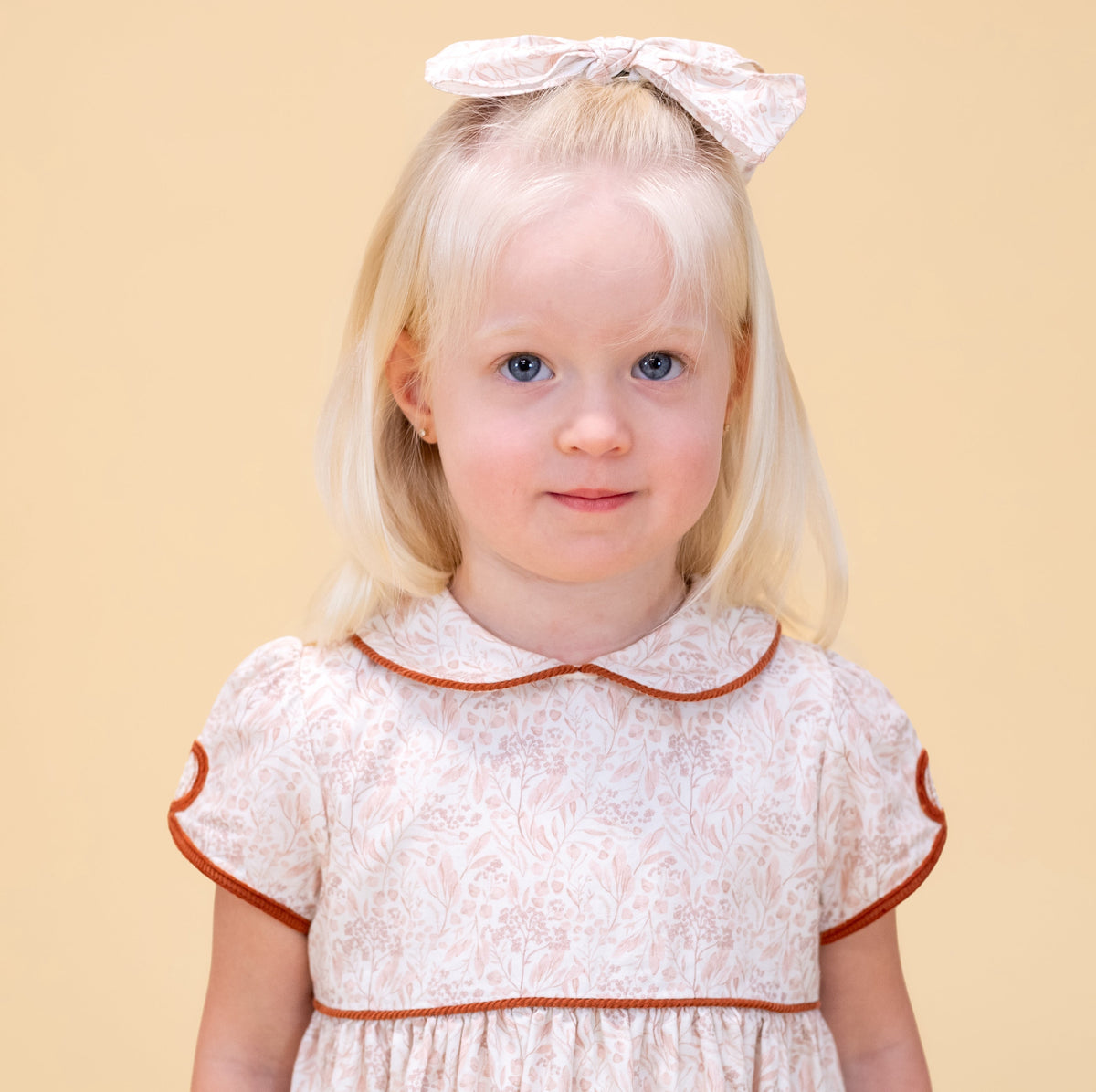 Sarita Girl Dress in Chinoiserie Pumpkin