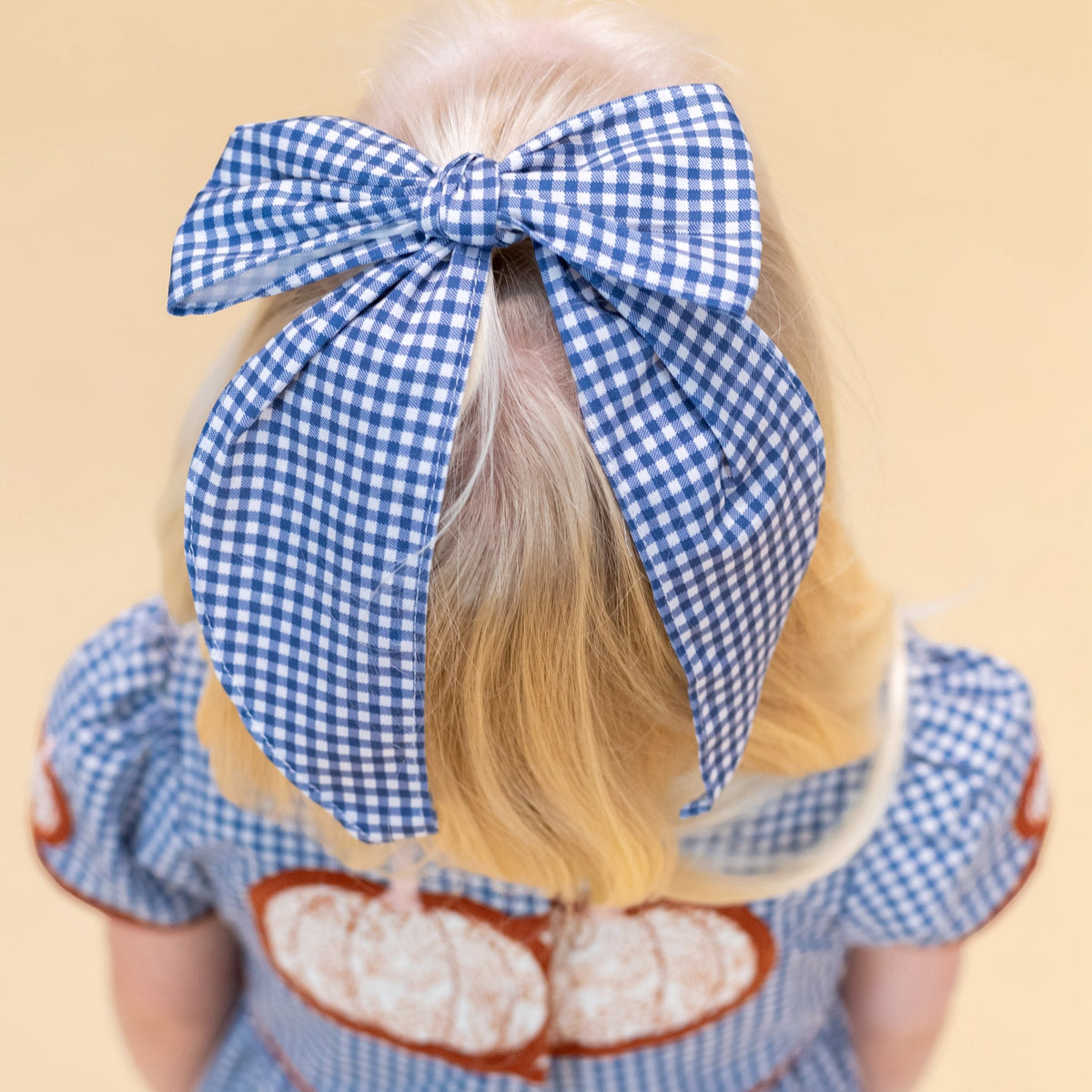 Sarita Bow in Classic Gingham Pumpkin